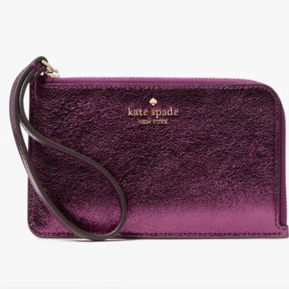 kate spade Metallic Plum Wristlet Clutch. Gorgeous! NWT
